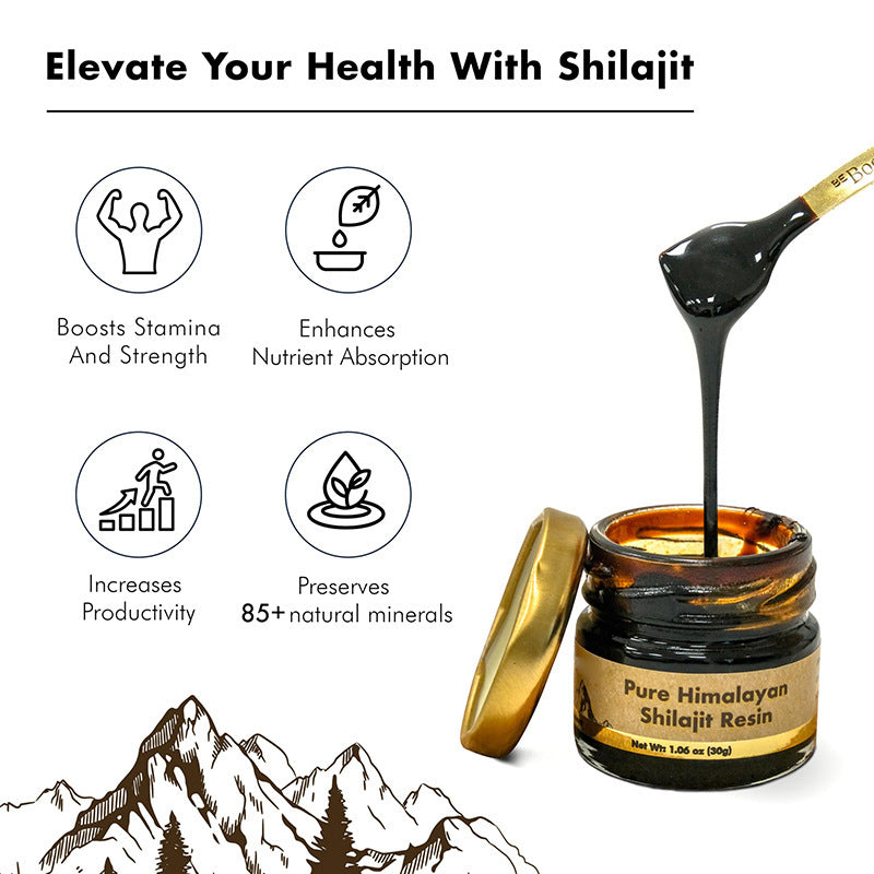 Premium Himalayan Shilajit Resin - Pure Natural Energy & Vitality Supplement