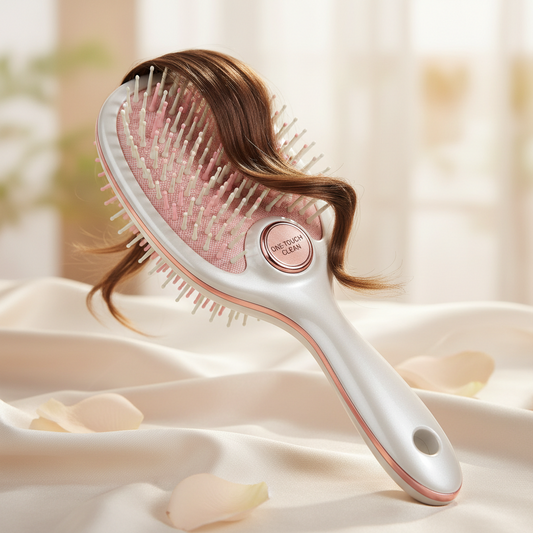 Self-Cleaning Hair Brush - One-Touch Hair Removal with Scalp Massage
